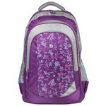 Рюкзак BRAUBERG для старшеклассников/студентов/молодежи, "Цветочный узор", 25 литров, 30х18х49 см, 225288