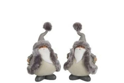 Декор "Санта" в ассортименте 11х10х19см Поликерамика,полиэстр