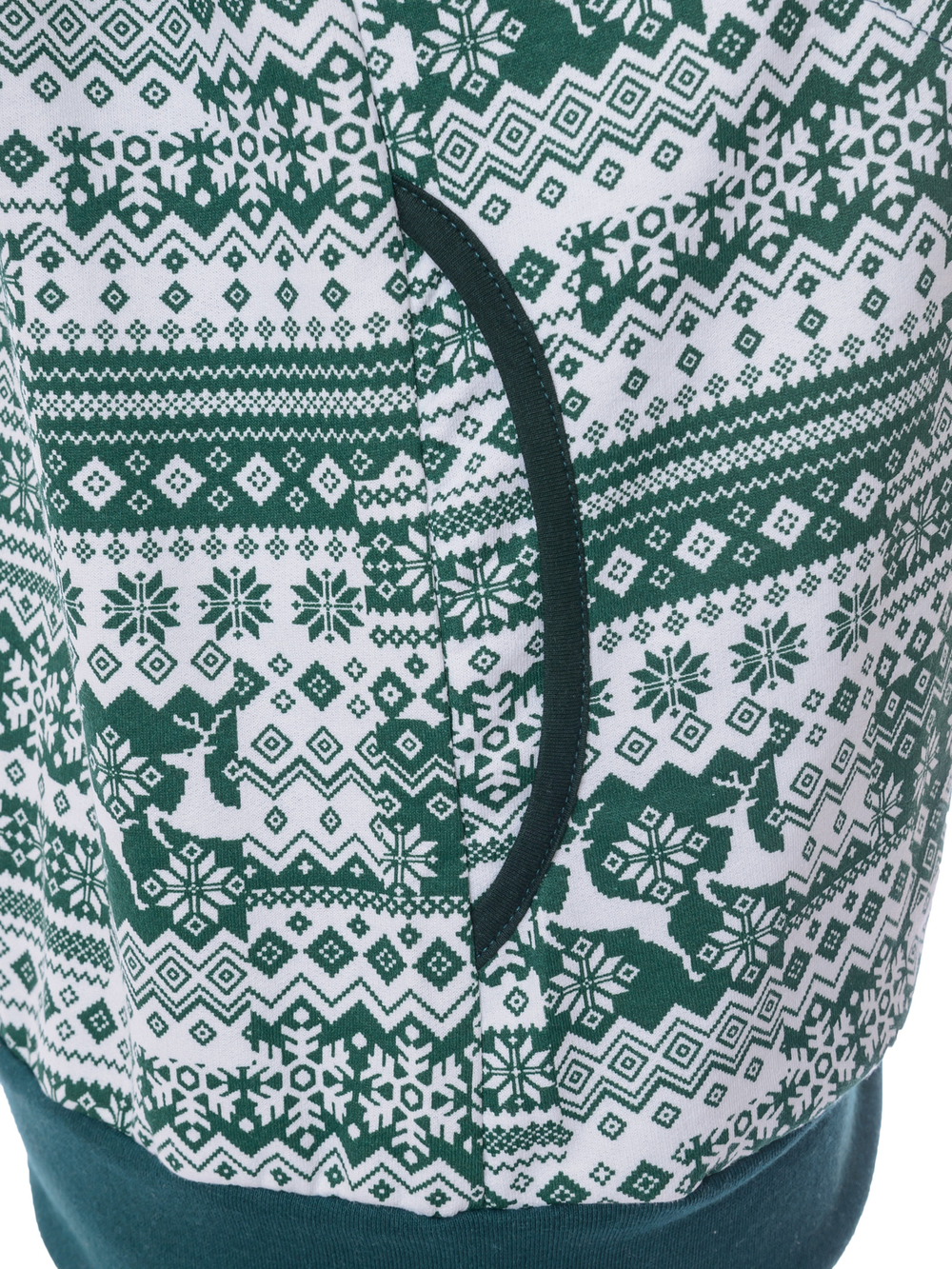 Толстовка К-77Х/зеленобелый-олень