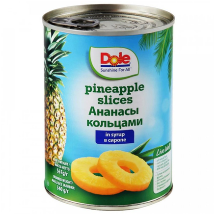 Ананас кольца Dole 580 гр