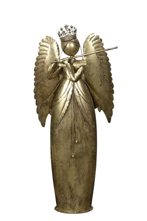 Декор "Ангел" золотой антик 61x22x144см