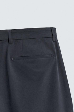 ZARA КОСТЮМНЫЕ БРЮКИ ИЗ ВЫСОКОТЕХНОЛОГИЧНОЙ ТКАНИ NON-IRON, МОРСКОЙ СИНИЙ