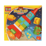 Конструктор пластмассовый 18эл. большие кубики "Ракета" 10018-GK коробка (Город мастеров)