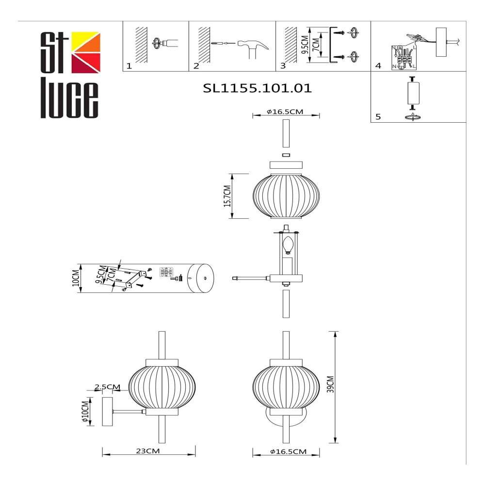 Светильник настенный ST LUCE MARENA SL1155.101.01