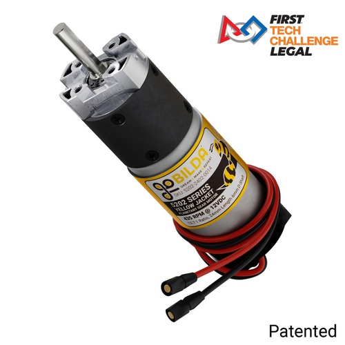 5202 Series Yellow Jacket Planetary Gear Motor (13.7:1 Ratio, 24mm Length 6mm D-Shaft, 435 RPM, ⌀36mm Gearbox, 3.3 - 5V Encoder)