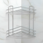 Полка угловая 2-ярусная 21*21*30,5см "Basic", хром