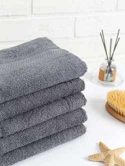 Полотенце махровое, г/к, 40х70, арт. 40-70 BS, 460 гр/м2, цвет: 910-серый,