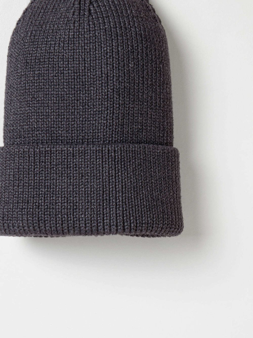 Шапка хлопковая с отворотом "Графит"