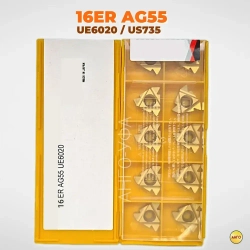 16ER AG55 UE6020 US735 пластина резьбовая твердосплавная / 5 штук / Угол 55 градусов. ANGO-UFA