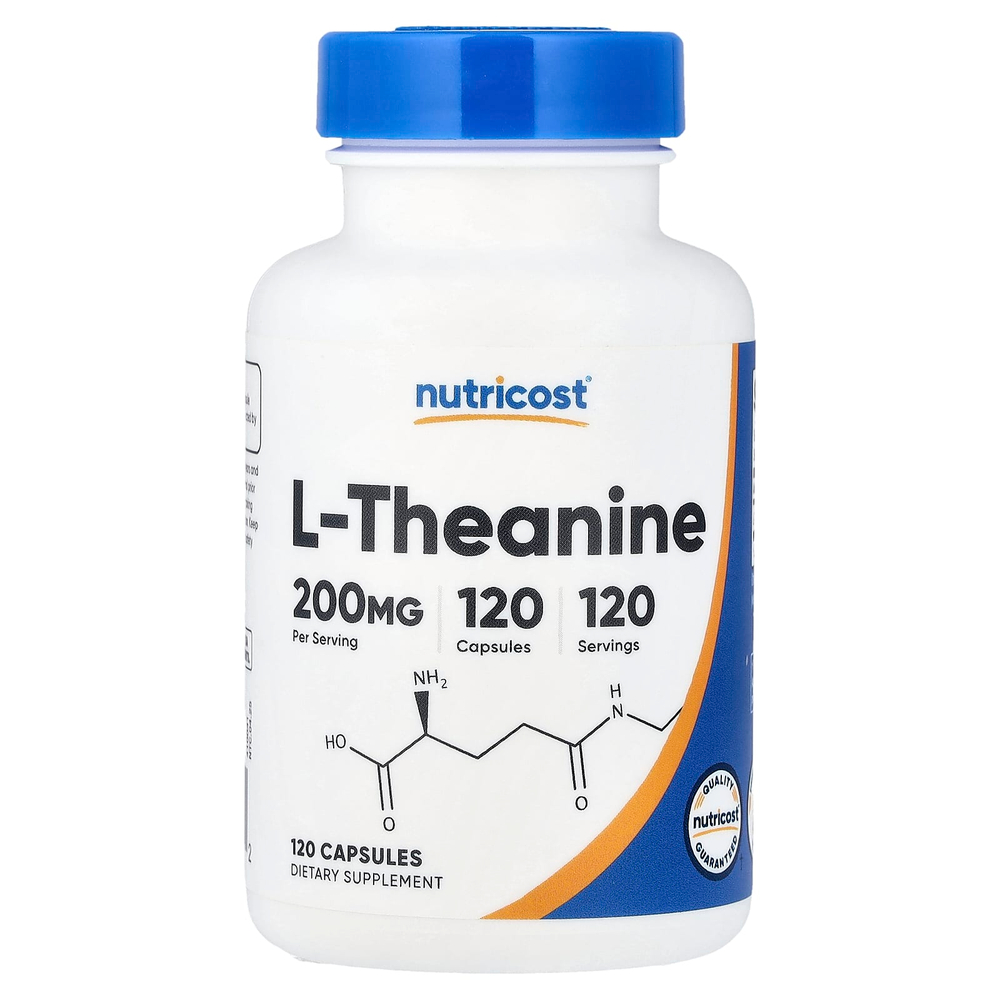 Nutricost, L-теанин, 200 мг, 120 капсул