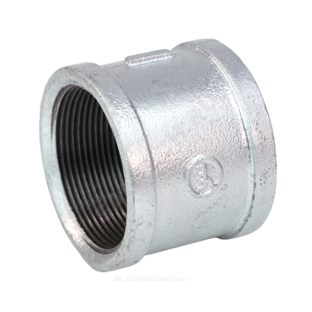 Муфта прямая чугун оц Ду 15 (1/2") ВР Fittex PLUS