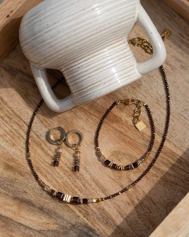 Серьги Coeur de Lion Brown-Gold 3044/21-1116