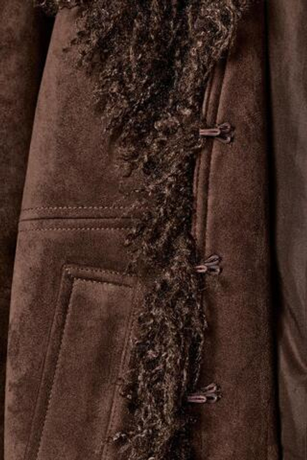 ZARA КУРТКА С ОТЛОЖНЫМ ВОРОТНИКОМ, КОРИЧНЕВЫЙ