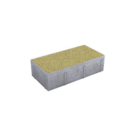 Тротуарная плитка ПРЯМОУГОЛЬНИК 300х150 мм - Гранит Желтый