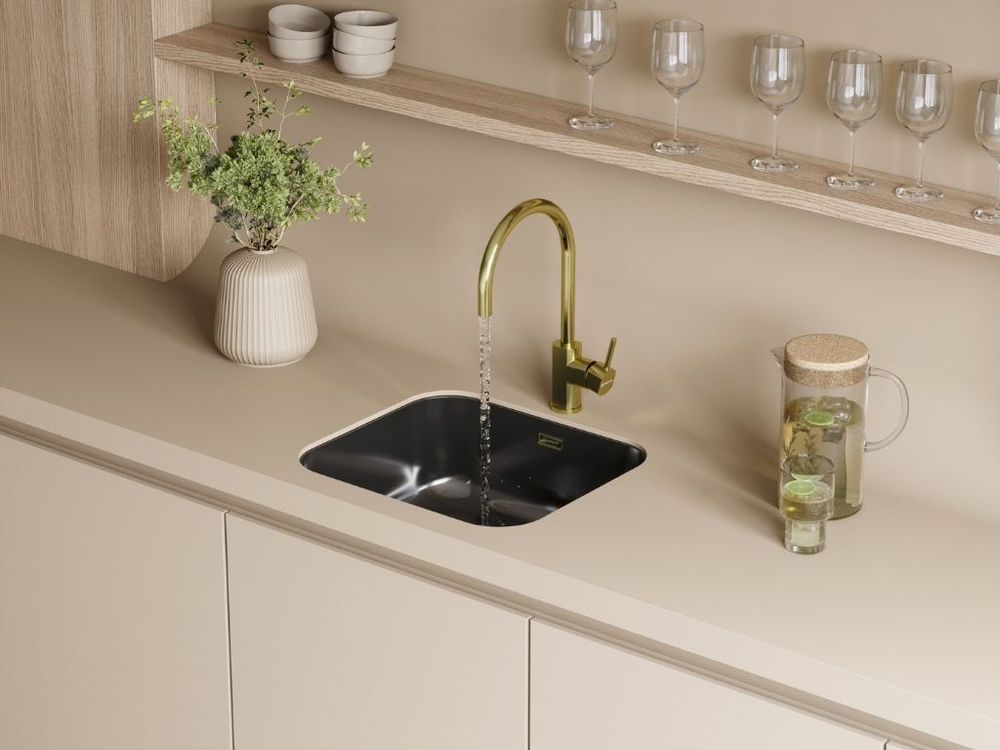 Мойка Omoikiri Omi 49-U/I-GM нерж. сталь | Вороненая сталь