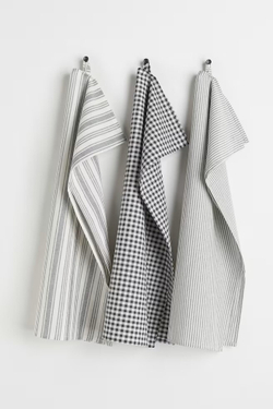 H&M Набор хлопковых полотенец ( 3 шт.), темно-серый