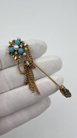 Брошь булавка с кисточкой Art