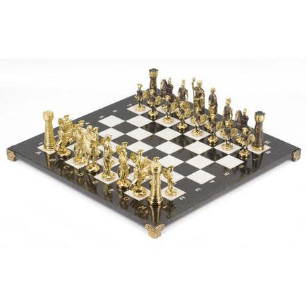 Шахматы "Римские" бронза мрамор 400х400 мм R117814