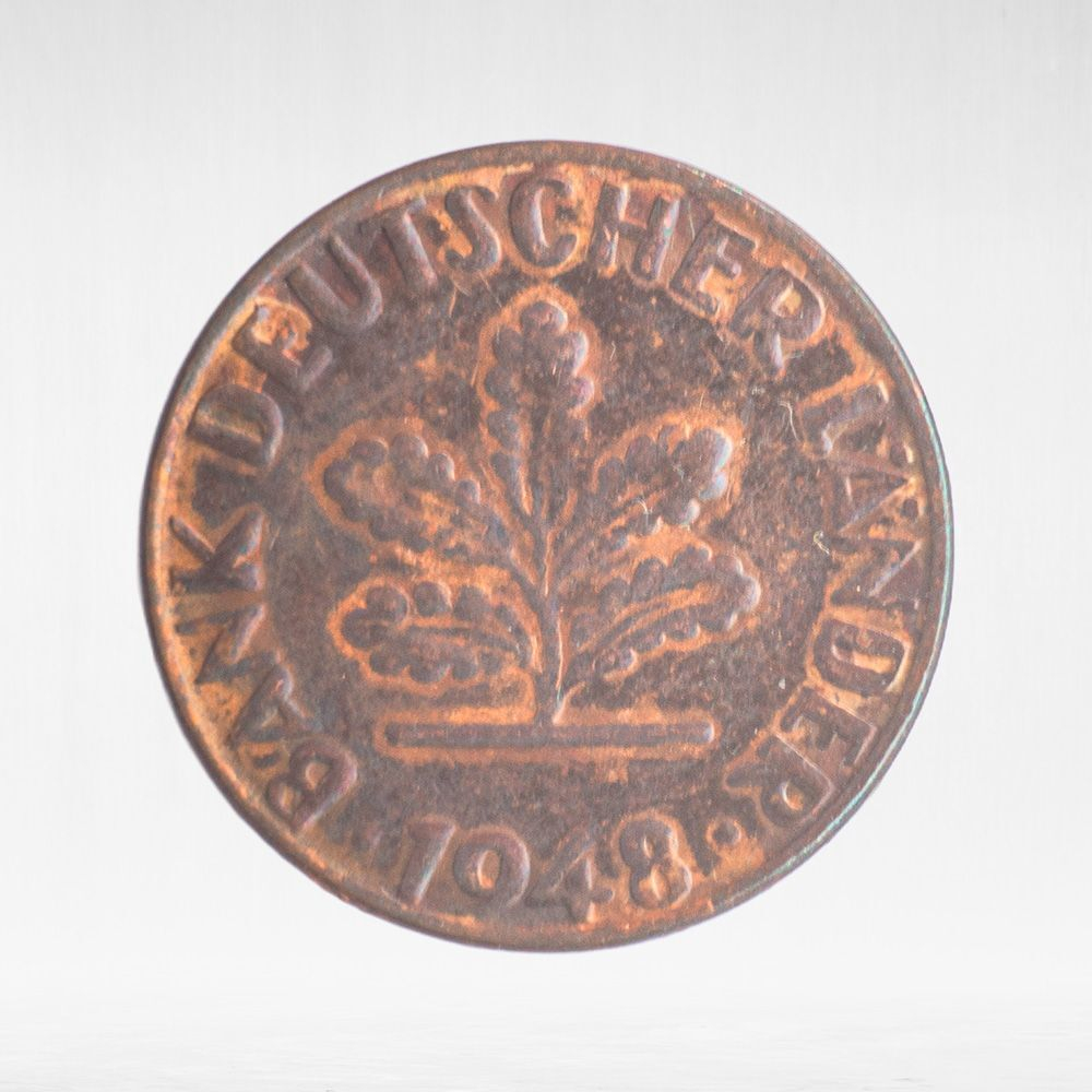 Germany, 1 Pfennig - Bank of German States, 1948, (Karlsruhe Mint - "G"), VF