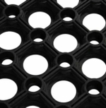 Коврик пороговый резиновый ячеистый чёрный 50*80см Vortex 20002