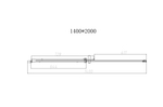 Душевая дверь Дайс (Dice) VDS-4D140CLB, 1400, черный, стекло прозрачное
