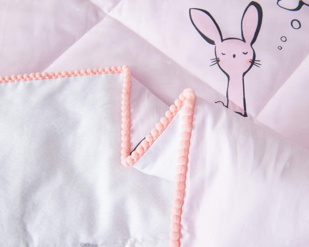 Детское постельное белье 1.5 спальное Sofi De MarkO Зайчонок розовое