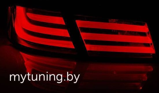 Задние фонари red white led bar для BMW 5 F10