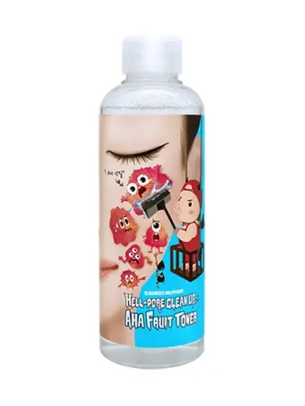 ELIZAVECCA - ПИЛИНГ-ТОНЕР ДЛЯ ЛИЦА С ФРУКТОВЫМИ КИСЛОТАМИ HELL-PORE CLEAN UP AHA FRUIT TONER, 200 ML