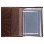 Обложка для автодокументов натуральная кожа краст, машина + "АВТОДОКУМЕНТЫ", коньяк, 238208