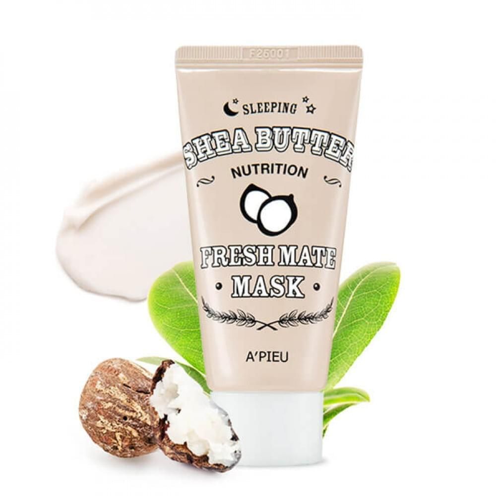 Маска ночная для лица с маслом ши A`PIEU Fresh Mate Shea Butter Mask (Nutrition) 50 мл