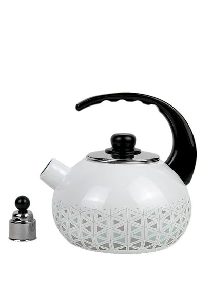 Чайник 2,5 л. эмалированный со свистком Kamille KM 1037 с черной бакелитовой ручкой