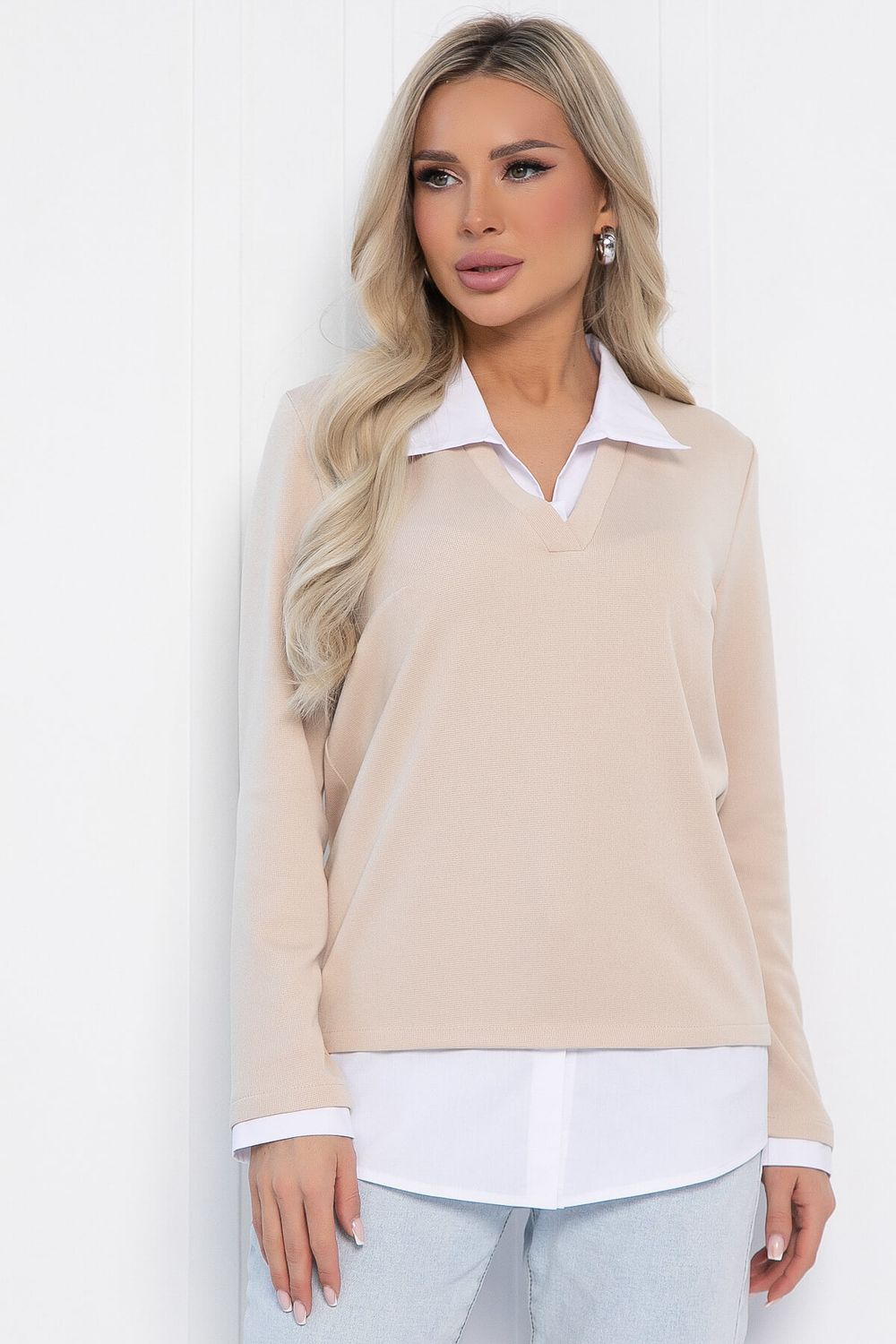 Пуловер На высоте (крем-брюле) Б12758-12М LT Collection