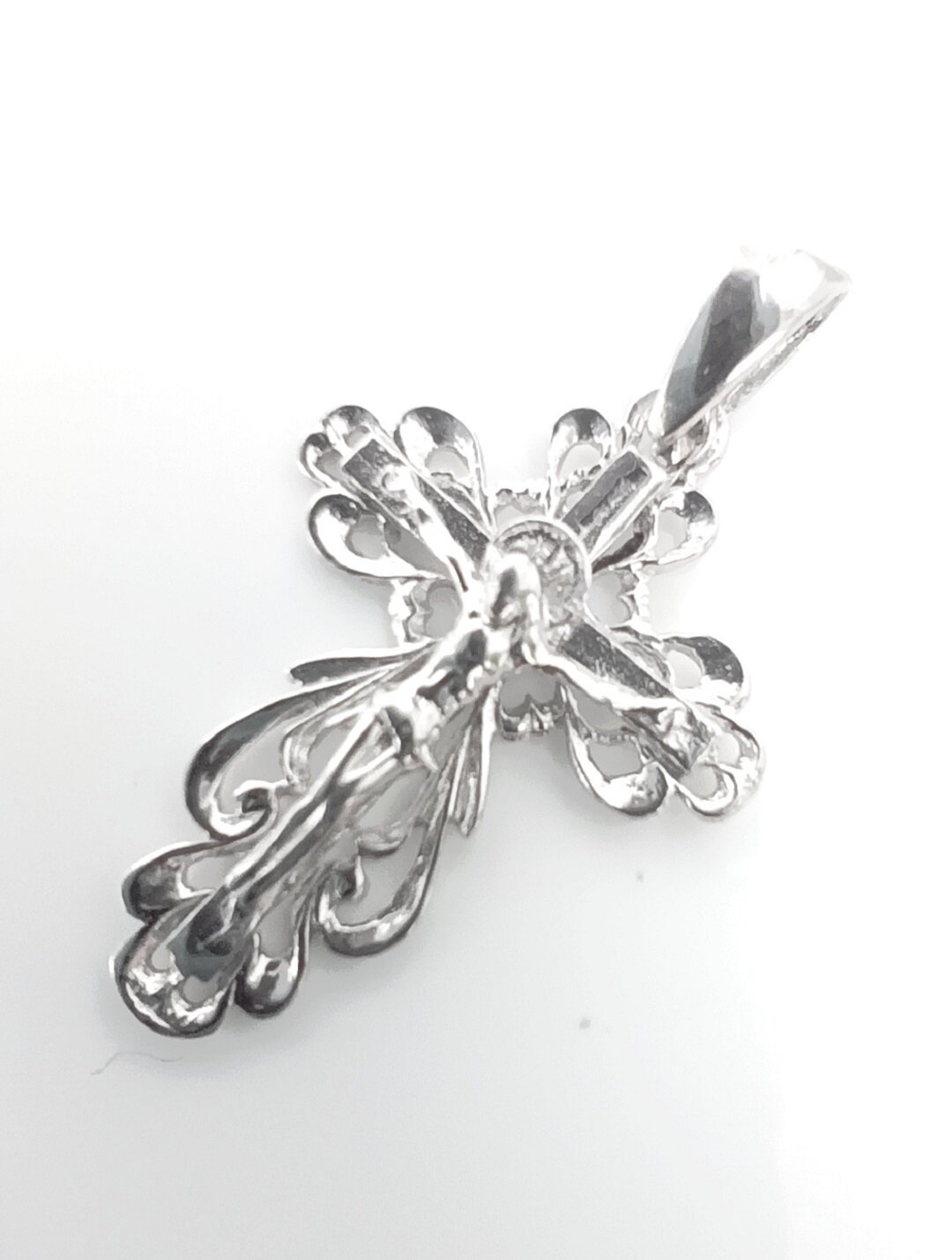 Крест Эстерелла , серебро 925*, родированный, славянский оберег/Ф