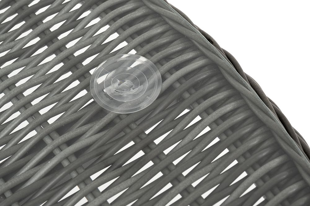 "Эспрессо" плетеный круглый стол, диаметр 118 см, цвет графит