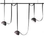 Подвесной дизайнерский светильник  Plusminus Semispheres by Vibia (3 плафона, черный)