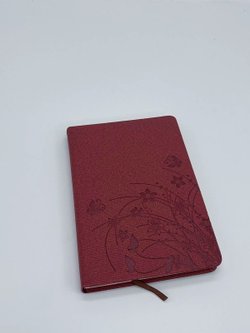 Блокнот 144 л А5 линейка цветы корич-бордовый (8344-11)