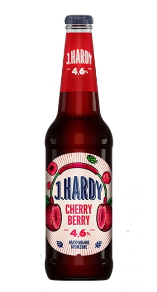 Напиток слабоалкогольный &quot;J.HARDY CHERRY BERRY&quot; 0,45л. Бабруйскi бровар - купить не дорого в Москве