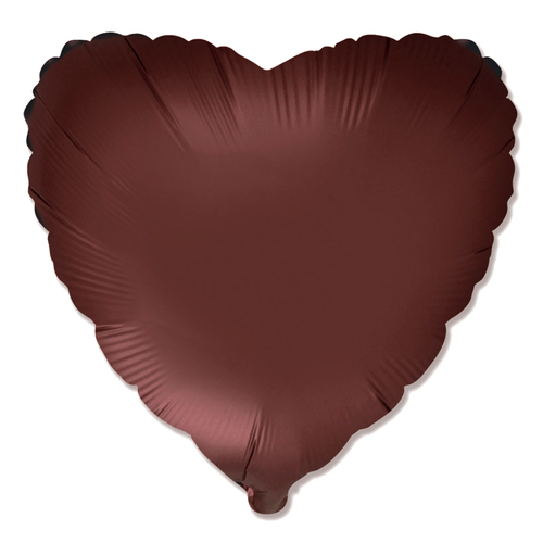 F 18"/46 см Сердце Ройбуш сатин / Satin Rooibos, фольгированный шар