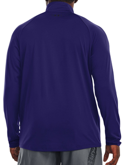 Мужская теннисная футболка теннисная Under Armour UA Tech 2.0 1/2 Zip M - sonar blue/black