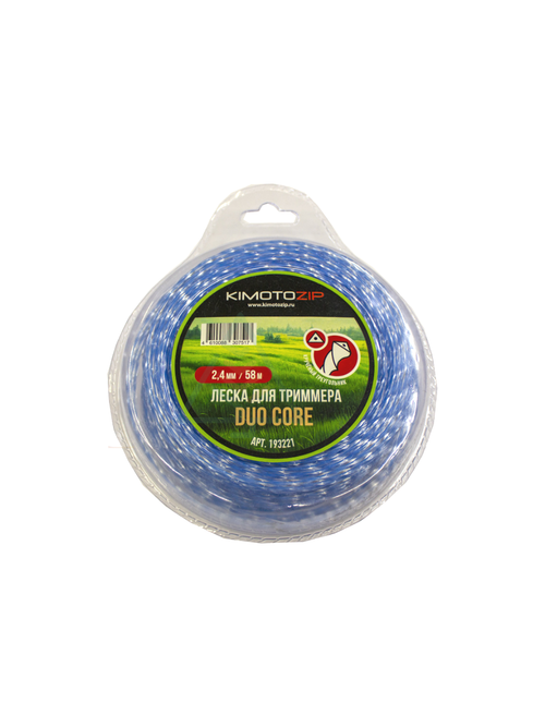 Леска для триммера 2,4 мм кручёный треугольник 58 м Duo Core