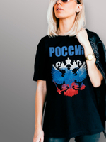Футболка Россия герб триколор