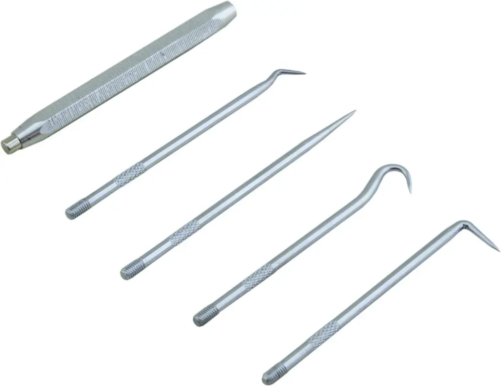 Набор крючков для демонтажа сальников и уплотнителей, 5 предметов, ZIPMEND