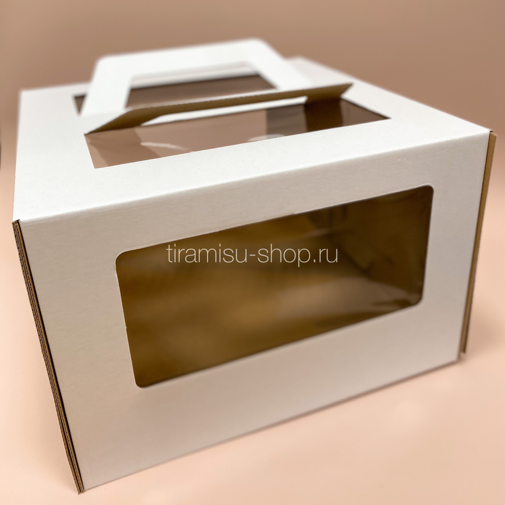 УЦЕНКА Коробка для торта 30 х 30 х 25 см с ручками