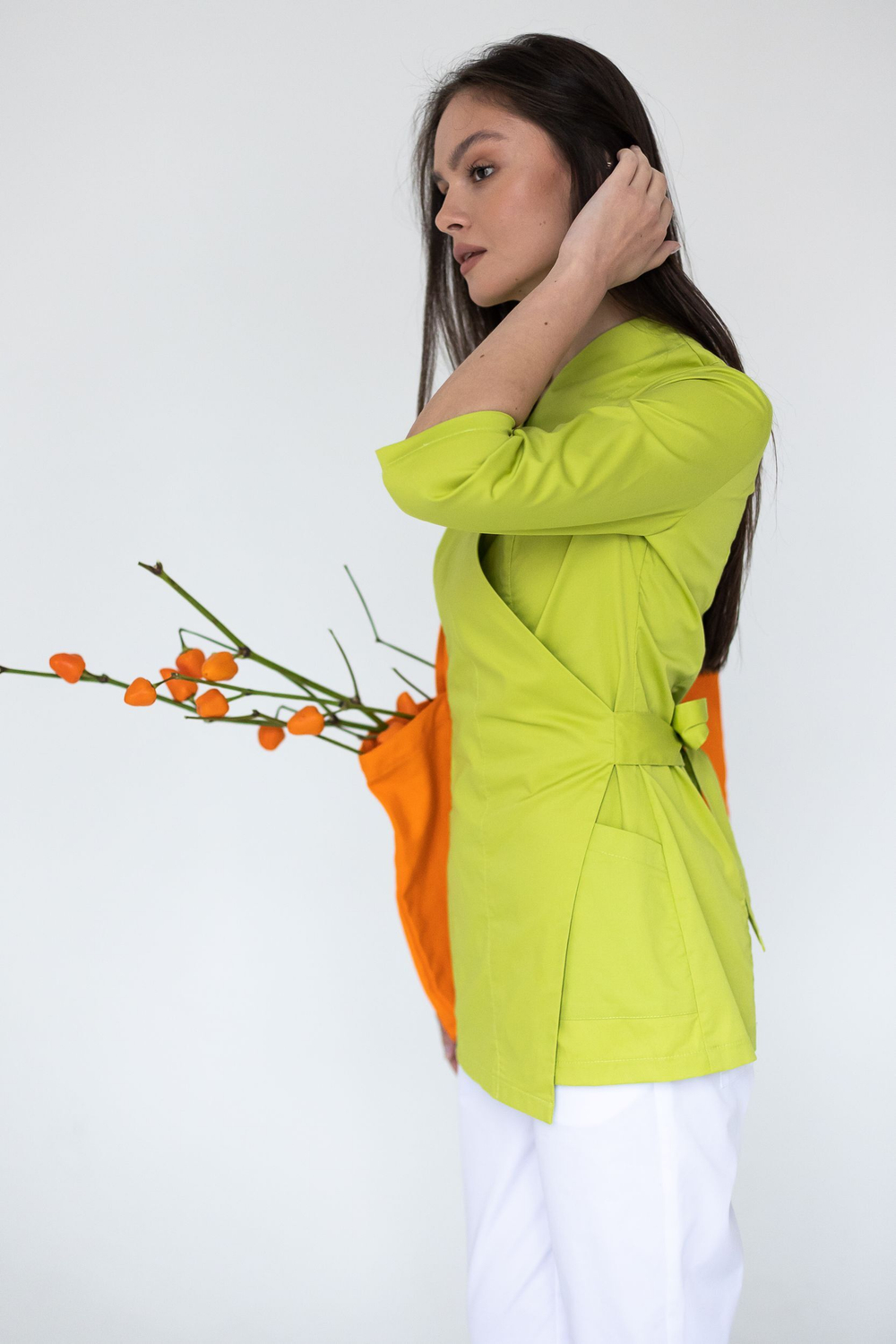 Блуза женская м288 Toray стретч лайм0933