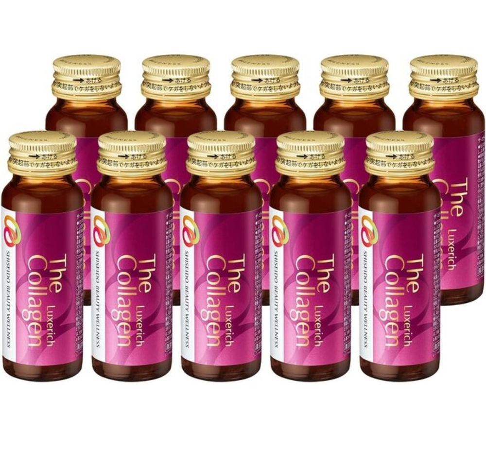 SHISEIDO The Collagen Luxe Rich Drink –  коллагеновый напиток с усиленной формулой.