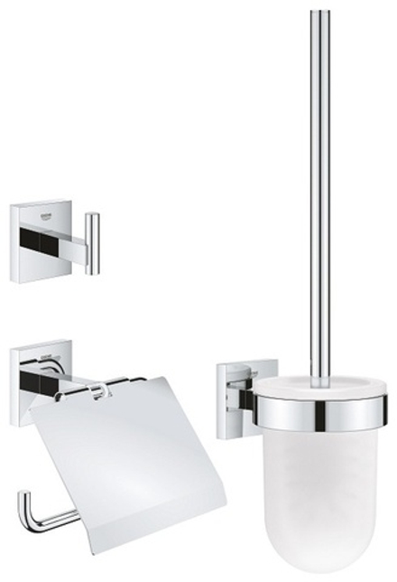 Набор аксессуаров GROHE Start Cube, 3 предмета: держатель для бумаги, крючок, набор с ёршиком (41123000)