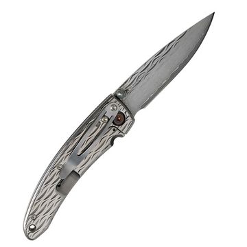 Складной нож Mcusta Damascus Nami Small MC-0111D c клинком из стали VG-10 San Mai (Laminated Stainlesss Damascus) рукоять Stainless Steel