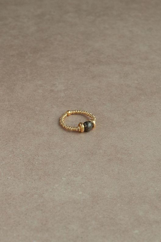 Кольцо из бисера с пиритом / Pourmoi Jewerly