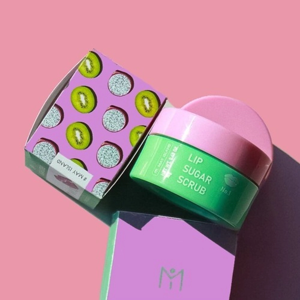 Скраб для губ с ароматом киви May Island Lip Sugar Scrub Dragonfruit Kiwi 10g