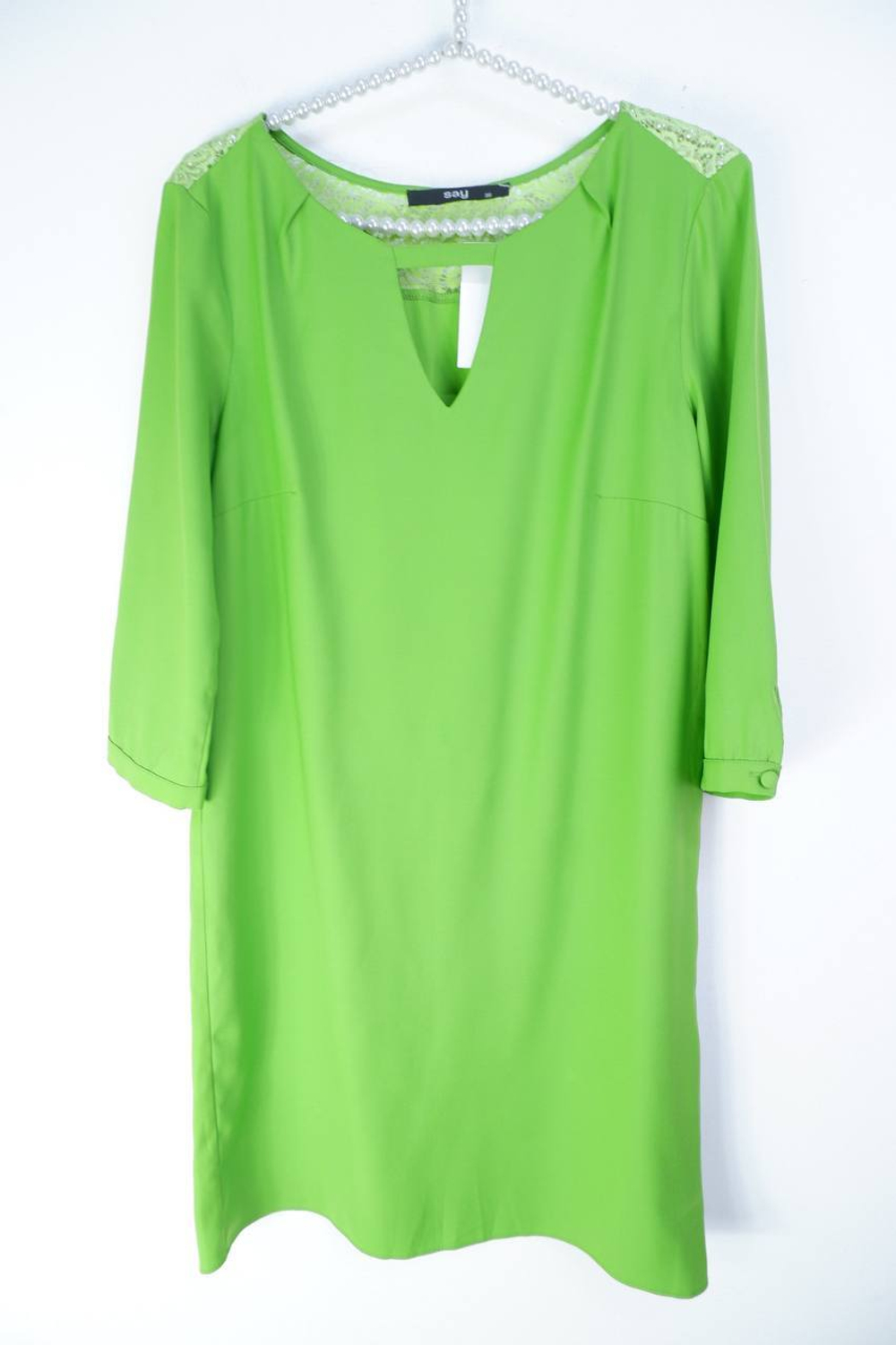 Платье Say цвета летней травы, маркировка 36, визуально на 42 размер